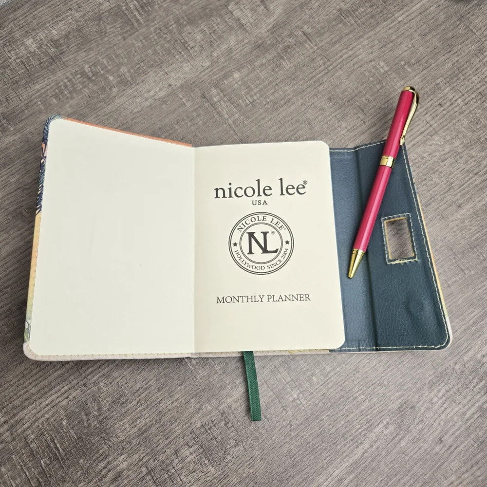 Set of 2 Nicole Lee Monthly Planner Notebook Journal Agenda 